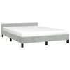 vidaXL Cadre de lit sans matelas gris clair velours
