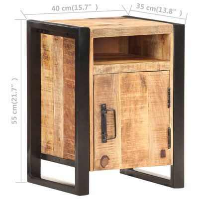 vidaXL Table de chevet 40x35x55 cm Bois de manguier solide