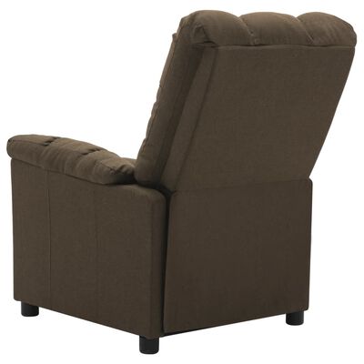 vidaXL Fauteuil inclinable électrique marron tissu