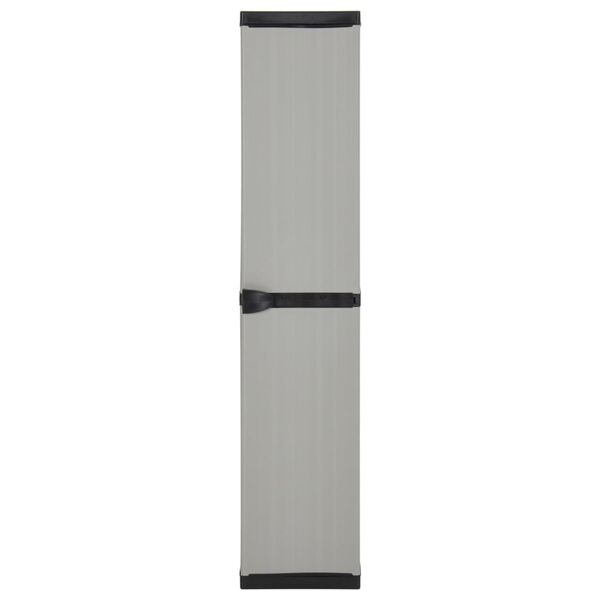 vidaXL Armoire de rangement de jardin 3 &eacute;tag&egrave;res Gris/noir 34x40x168cm