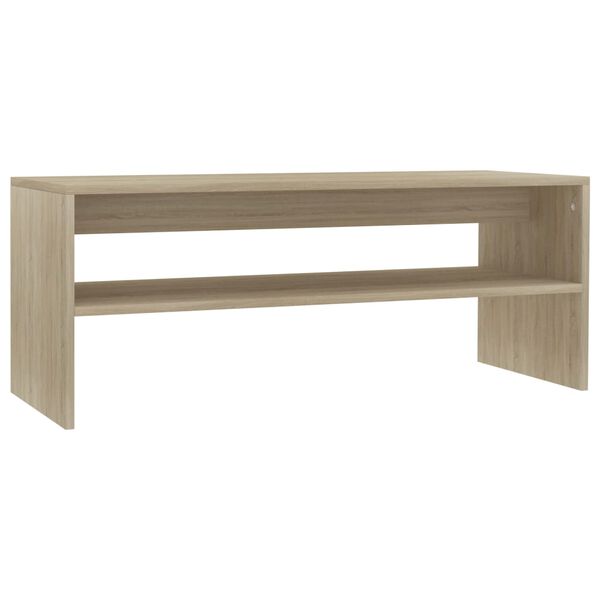 vidaXL Table basse Ch&ecirc;ne sonoma 100x40x40 cm Bois d'ing&eacute;nierie