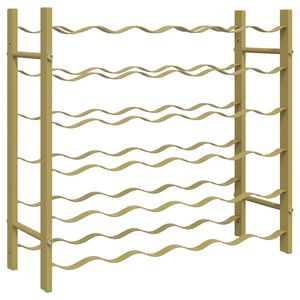 vidaXL Casier &agrave; bouteilles pour 36 bouteilles Dor&eacute; M&eacute;tal