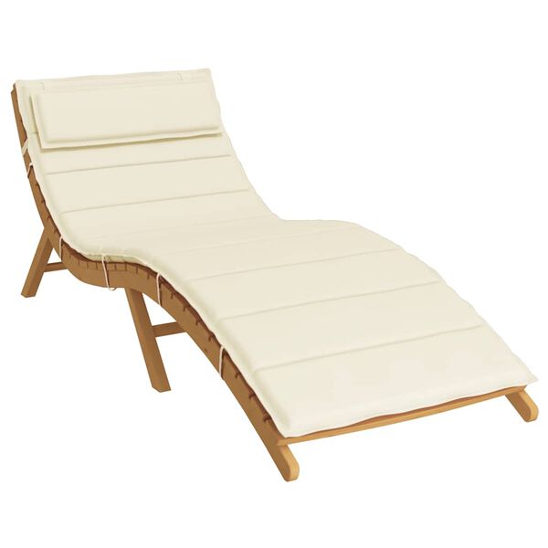 vidaXL Coussin de chaise longue crème 180x60x4 cm tissu oxford