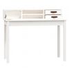 vidaXL Bureau Blanc 110x50x93 cm Bois massif de pin