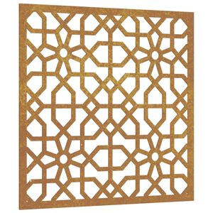 vidaXL D&eacute;coration murale jardin 55x55 cm acier corten design mauresque