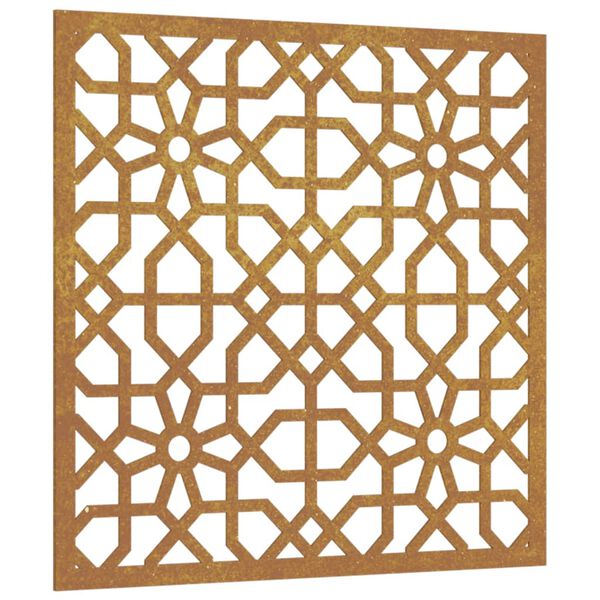 vidaXL D&eacute;coration murale jardin 55x55 cm acier corten design mauresque