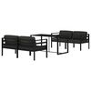 vidaXL Salon de jardin 5 pcs avec coussins Aluminium Anthracite