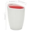 vidaXL Tabouret de rangement Blanc et rouge Similicuir