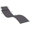 vidaXL Chaise longue &agrave; bascule avec coussin Bois de teck solide