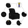 vidaXL Fauteuil inclinable de massage électrique noir tissu