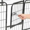 vidaXL Parc pour chiens 12 panneaux Acier 80 x 60 cm Noir