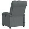 vidaXL Fauteuil de massage inclinable gris fonc&eacute; tissu