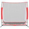 vidaXL Filet de baseball portable noir/rouge 215x107x216 cm polyester