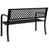 vidaXL Banc de jardin 119 cm noir acier