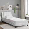 vidaXL Cadre de lit avec LED sans matelas Zadar blanc 100x190 cm
