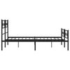 vidaXL Cadre de lit m&eacute;tal sans matelas avec pied de lit noir 135x190cm