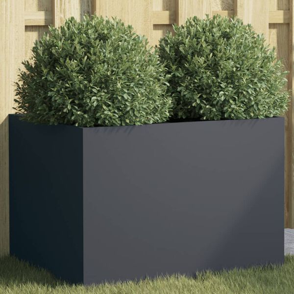 vidaXL Jardini&egrave;re anthracite 62x47x46 cm acier