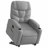vidaXL Fauteuil inclinable de massage gris clair tissu