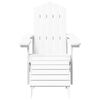 vidaXL Chaises de jardin Adirondack lot de 2 repose-pieds PEHD Blanc