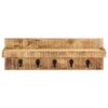 vidaXL Porte-manteau mural 60x15x20 cm Bois de manguier brut solide