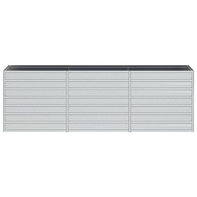 vidaXL Lit surélevé de jardin 240x40x77 cm Acier galvanisé Argenté