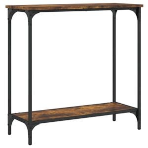 vidaXL Table console ch&ecirc;ne fum&eacute; 75x30,5x75 cm bois d'ing&eacute;nierie