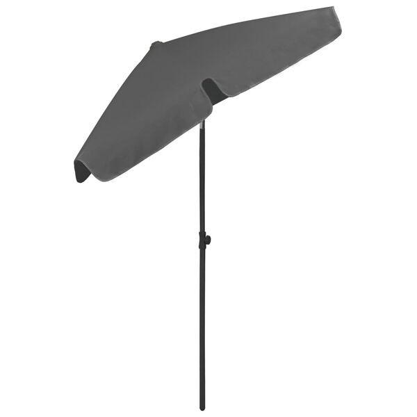 vidaXL Parasol de plage anthracite 180x120 cm