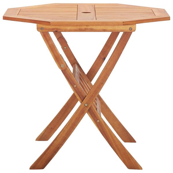 vidaXL Table pliable de jardin 90x75 cm Bois d'acacia massif