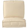 vidaXL Set de coussins de palette 2 pcs Beige Tissu Oxford