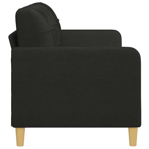 vidaXL Canap&eacute; &agrave; 3 places Noir 180 cm Tissu