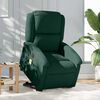vidaXL Fauteuil inclinable de massage &eacute;lectrique vert fonc&eacute; velours
