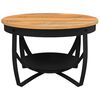 vidaXL Table basse &Oslash;68x43 cm Bois d'acacia solide