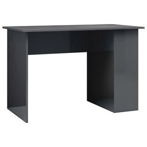 vidaXL Bureau Gris brillant 110x60x73 cm Aggloméré