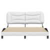 vidaXL Cadre de lit sans matelas Hvar blanc 152x203 cm similicuir