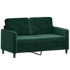 vidaXL Canap&eacute; &agrave; 2 places Vert fonc&eacute; 120 cm Velours