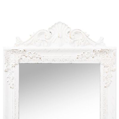 vidaXL Miroir sur pied Blanc 40x160 cm