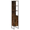 vidaXL Armoire de bain ch&ecirc;ne fum&eacute; 33x33x185,5 cm bois d'ing&eacute;nierie