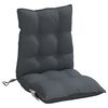 vidaXL Coussins de chaise &agrave; dossier bas lot de 2 anthracite
