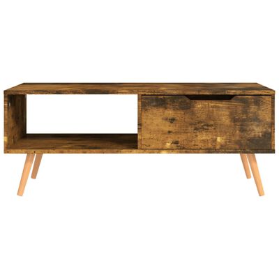 vidaXL Table basse Chêne fumé 100x49,5x43 cm Bois d'ingénierie