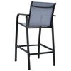 vidaXL Chaises de bar de jardin lot de 4 Gris Txtil&egrave;ne