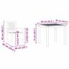 vidaXL Ensemble de salle &agrave; manger pour jardin 3 pcs Marron