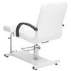 vidaXL Fauteuil de massage et repose-pied Blanc 127x60x98cm Similicuir