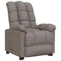 vidaXL Fauteuil inclinable Taupe Tissu