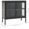 vidaXL Buffet Anthracite 70x35x70 cm Acier et verre
