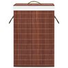 vidaXL Panier à linge avec 2 sections bambou marron 72 L