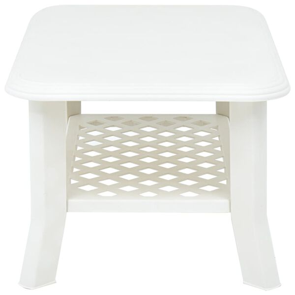 vidaXL Table basse Blanc 90x60x46 cm Plastique