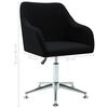 vidaXL Chaise pivotante de bureau Noir Tissu