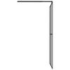 vidaXL Paroi de douche avec étagère Noir 80x195 cm Verre ESG&Aluminium