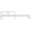 vidaXL Chaise longue blanc 199,5x62x55 cm bois massif de pin