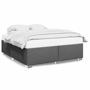 vidaXL Cadre de lit sans matelas gris foncé tissu